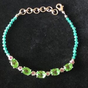 Chartreuse Quartz (Triplet) and Multi Gemstone Bracelet